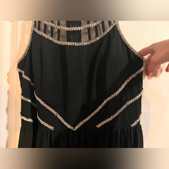 FINAL PRICE Gianni Bini Black Spaghetti Strapped Prom Dress - Picture 6 of 8